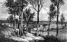 The Bremer Railway Bridge near Ipswich, Queensland, 1868. Creator: Mason Jackson.