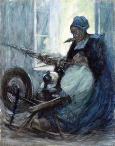 Spinning, 1913. Creator: Maud Winifred Sherwood.