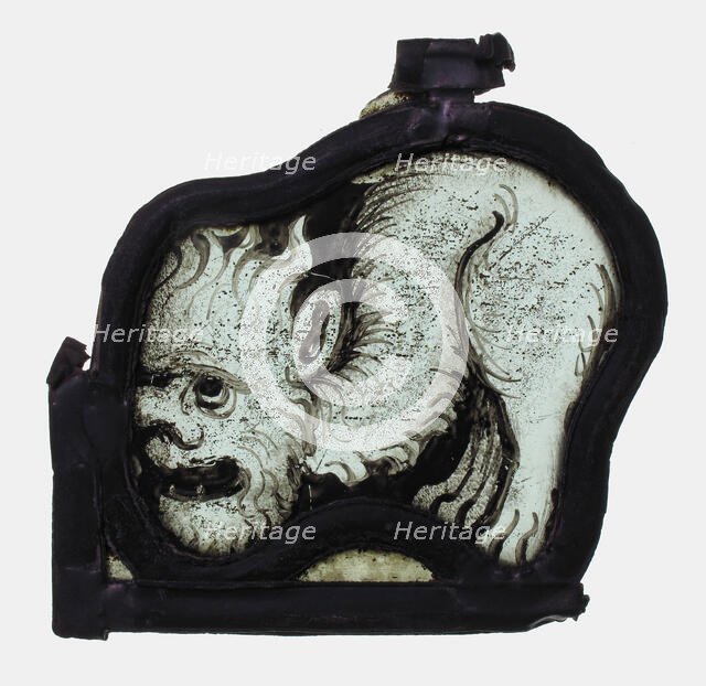 Glass Fragment, European, 14th-15th century. Creator: Unknown.