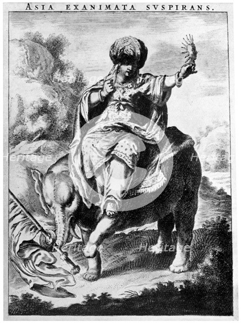 Allegorical view of Asia, early 20th century (1926).Artist: Cornelis de Visscher