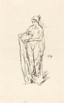 Girl with Bowl, 1895. Creator: James Abbott McNeill Whistler.