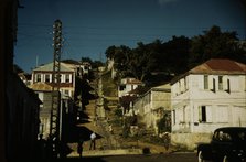 One of the steep streets on the hillsides, Charlotte Amalie, St. Thomas Island, Virgin Islands, 1941 Creator: Jack Delano.