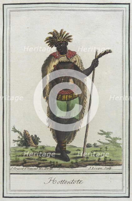 Costumes de Différents Pays, 'Hottentote', c1797. Creators: Jacques Grasset de Saint-Sauveur, LF Labrousse.