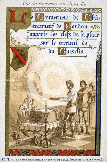 Scene from the life of Bertrand du Guesclin, (19th century). Artist: Unknown