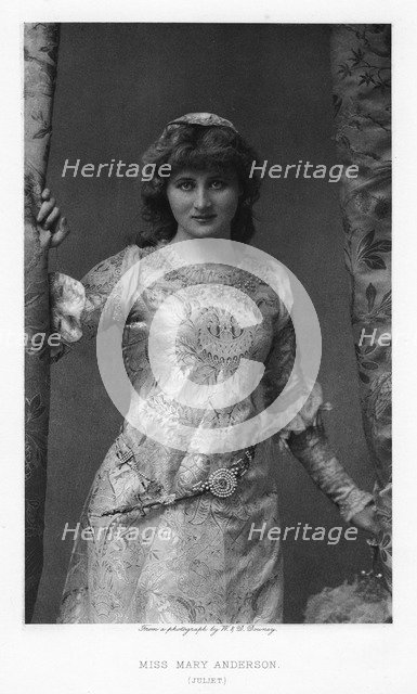 Mary Anderson, American actress, c1895. Artist: W&D Downey