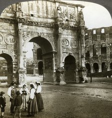 Arch of Constantine, Rome, Italy.Artist: Underwood & Underwood