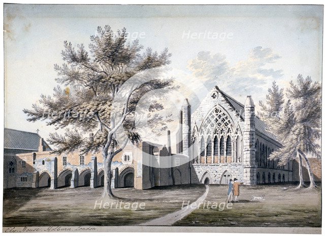 View of Ely House in Ely Place, Holborn, London, 1775. Artist: RB Godfrey
