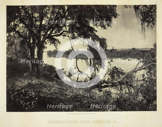 Savannah River, near Savannah, GA, 1866. Creator: George N. Barnard.