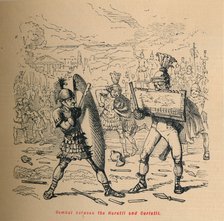 'Combat between the Horatii and Curiatii', 1852. Artist: John Leech.