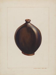 Stone Flask, c. 1938. Creator: Vincent P. Rosel.