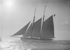 The schooner 'Etoile Filante', 1911. Creator: Kirk & Sons of Cowes.
