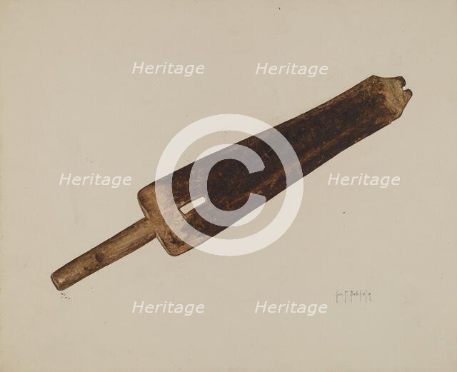 Hide Stretcher, c. 1938. Creator: George Bobholz.