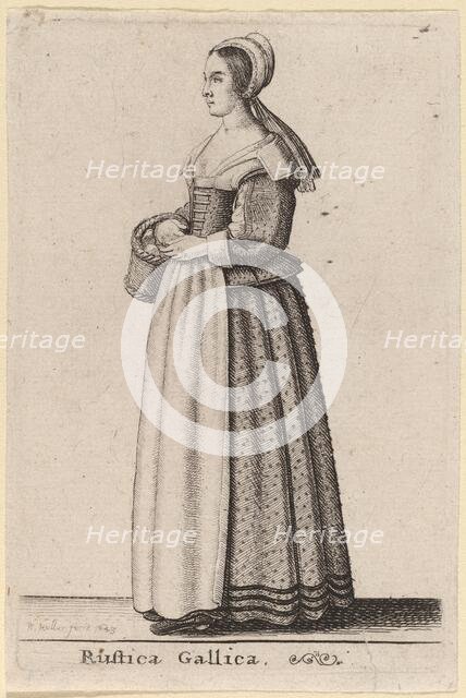 Rustica Gallica, 1643. Creator: Wenceslaus Hollar.