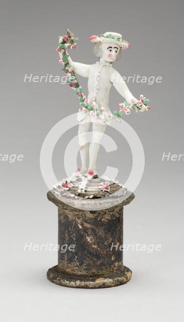 Man Holding a Garland, France, 1750/99. Creator: Verres de Nevers.