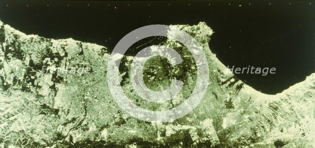 Earth from space - radar image of Los Angeles, USA, second Space Shuttle flight, 1981. Creator: NASA.