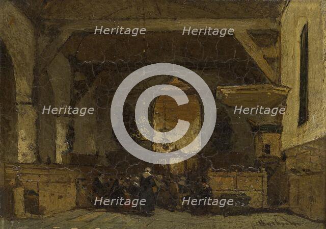 Interior of the Church in Maasland, c.1870-c.1875. Creator: Johannes Bosboom.