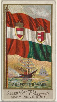 Austro-Hungary, from Flags of All Nations, Series 2 (N10) for Allen & Ginter Cigarettes Br..., 1890. Creator: Allen & Ginter.