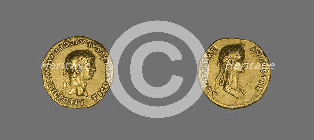 Aureus (Coin) Portraying Emperor Claudius, 50-54. Creator: Unknown.