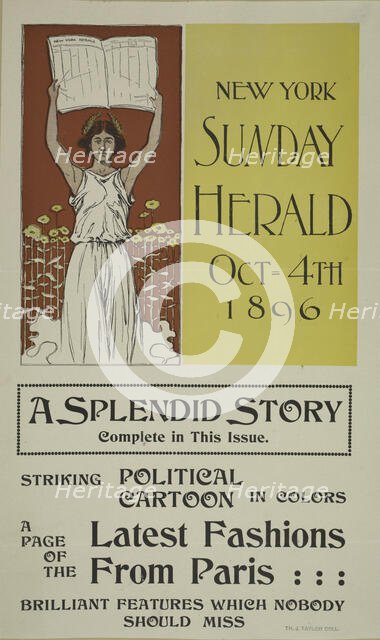New York Sunday herald. Oct 4th 1896, c1893 - 1897. Creator: Unknown.