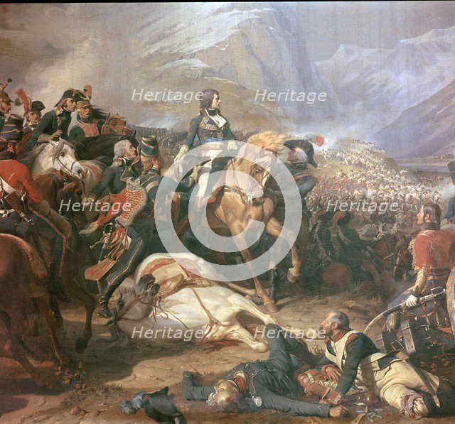 Painting of Napoleon at the battle of Rivoli, 18th century. Artist: Unknown