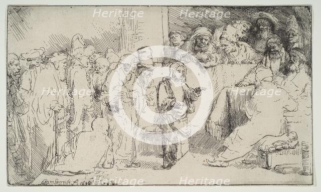 Christ Disputing with the Doctors; a sketch, 1652. Creator: Rembrandt Harmensz van Rijn.