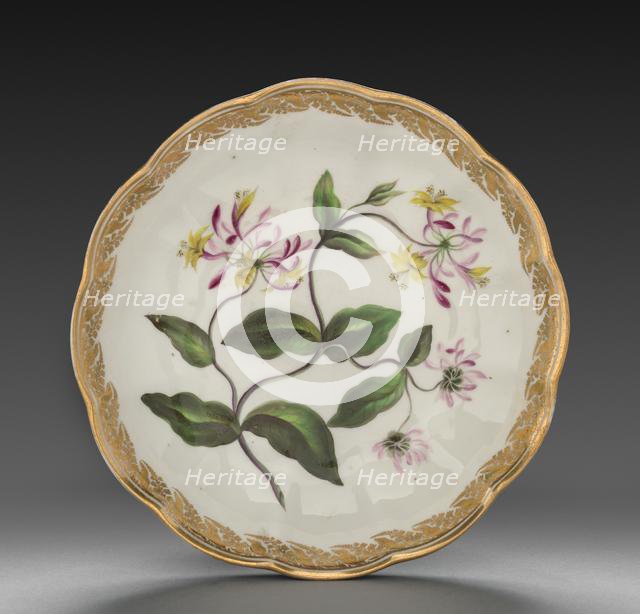Bowl from Dessert Service: Dutch Honeysuckle, c. 1800. Creator: Derby (Crown Derby Period) (British).