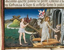 Miniature depicting Jesus, resurrected, returns to lead the righteous's souls to the Paradise, 1476. Creator: Cristoforo De Predis.