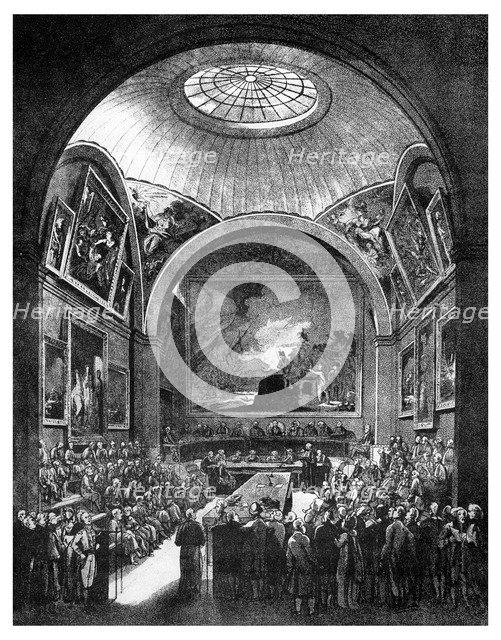 Common Council Chamber, Guildhall, City of London, 1886.Artist: William Griggs