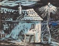 House by night, undated. (c1930s) Creator: Anny Dollschein.
