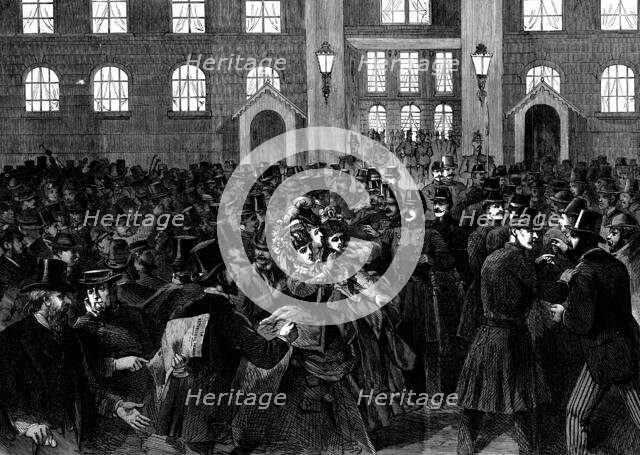 The entrance to the French National Assembly on November 5, 1873. Creator: Unknown.