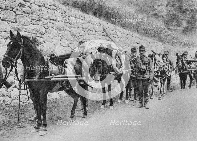 Austrian soldiers, Austro-Italian war, Battle of the Isonzo, World War I, 1915. Artist: Unknown