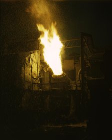 A scene in a steel mill, Republic Steel, Youngstown, Ohio, 1941. Creator: Alfred T Palmer.