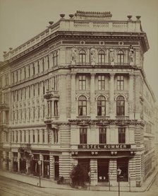 Hotel Kummer - general view, Vienna, around 1890. Creator: Ludwig Niernberger.