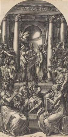 Marriage of the Virgin, ca. 1525-26. Creator: Giovanni Jacopo Caraglio.
