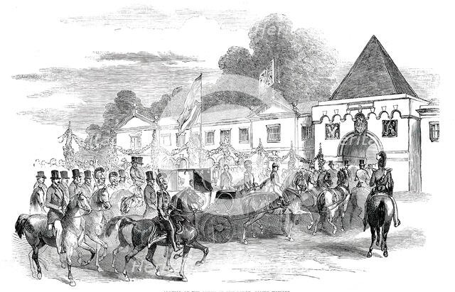Arrival of the Queen at the Lodge, Castle Howard, 1850. Creator: Unknown.