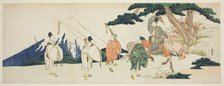 The Eastern Journey of the Celebrated Poet Ariwara no Narihira, Japan, c. 1806. Creator: Hokusai.