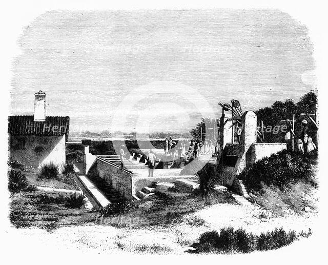 'Natives Working on a Factory near Allahabad', c1891. Creator: James Grant.