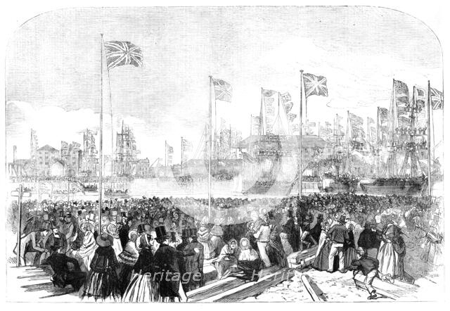 Opening of the New Docks at West Hartlepool, 1856.  Creator: Unknown.