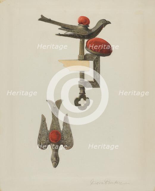Sewing Bird, c. 1938. Creator: Cora Parker.