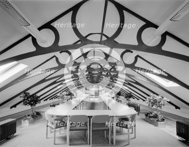 Mezzanine floor in the roof space of the former Gifford Fox lace factory, Chard, Somerset, 1999. Artist: EH/RCHME staff photographer