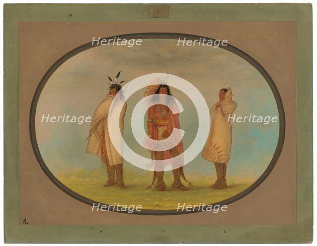 Three Iroquois Indians, 1861/1869. Creator: George Catlin.