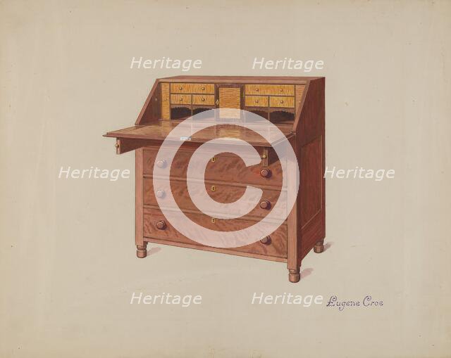 Desk, c. 1936. Creator: Eugene Croe.