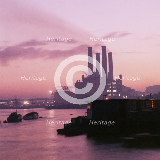 Cremorne Wharf, Chelsea, London, c1955-c1960. Artist: John Gay.