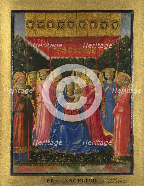 The Virgin and Child with Angels, c. 1450. Artist: Gozzoli, Benozzo (ca 1420-1497)