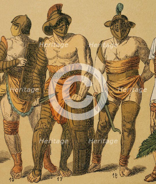 Gladiators, Roman Empire, 1881.  Creator: Unknown.