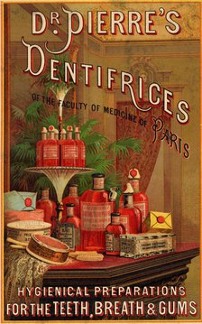 Dr Pierre's Dentifrice, 19th century. Artist: Unknown