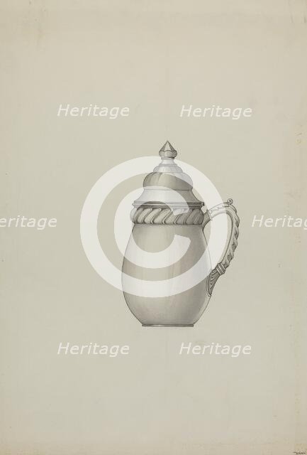 Pewter Honey Jar, c. 1937. Creator: Dana Bartlett.