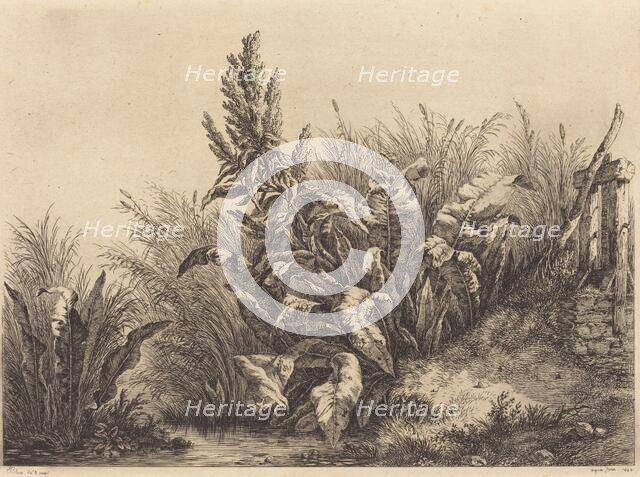 Water Dock, 1840. Creator: Eugene Blery.