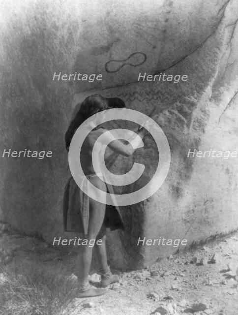 The primitive artists-Paviotso, c1924. Creator: Edward Sheriff Curtis.