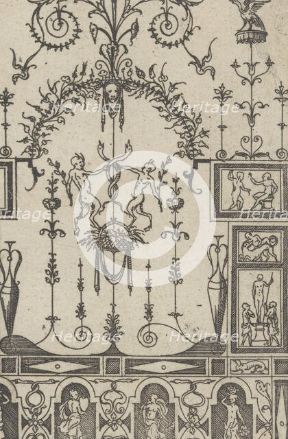 Grotesque Panel, 1550. Creator: Jacques Androuet Du Cerceau.